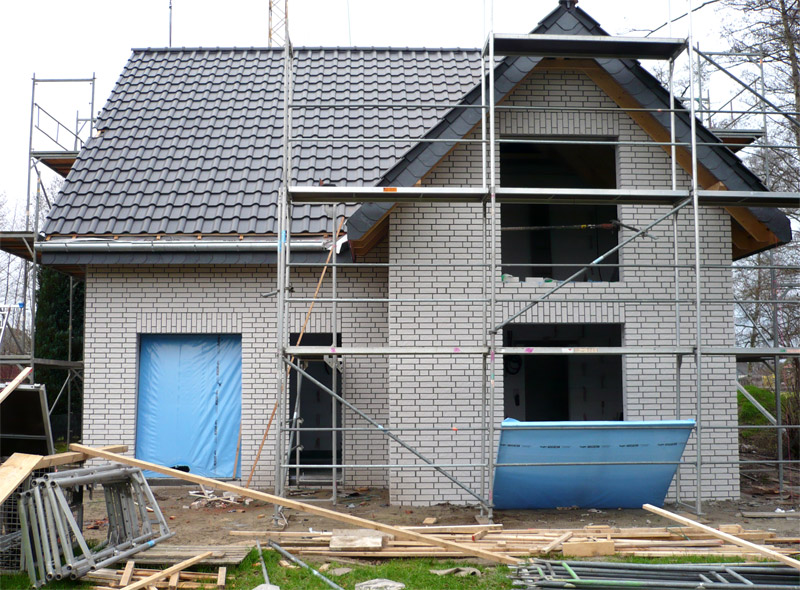 Neubau eines Einfamilienhauses mit Doppelgarage
